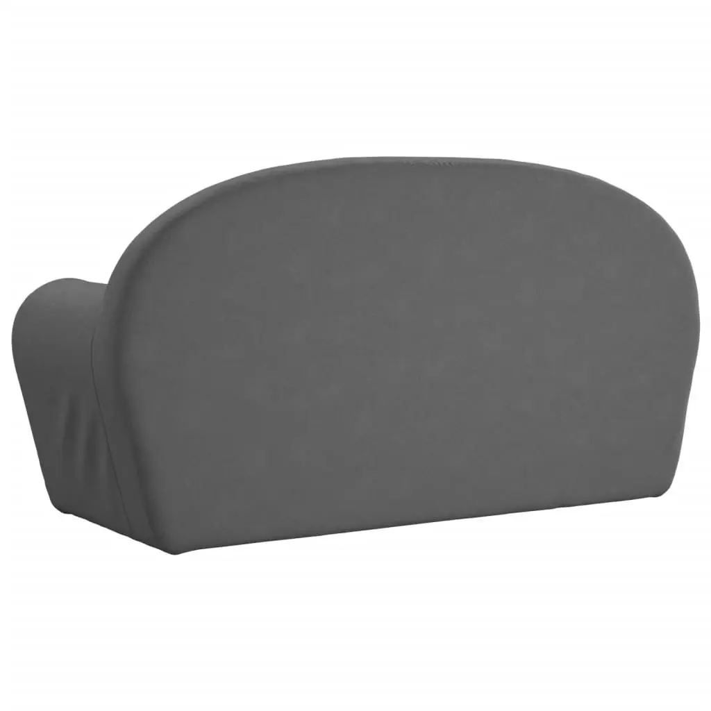 Kids Sofa Bed Anthracite 2-Seater Soft Plush Foldable Armchair Mini Bed