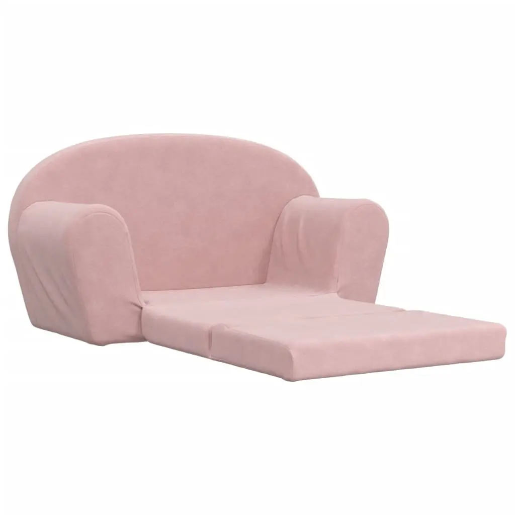 Kids Sofa Bed 2-Seater Soft Plush Convertible Armchair Folding Children Couch