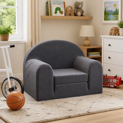 Comfortable 2-in-1 Kids Sofa Bed in Anthracite