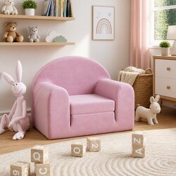 Compact Kids' Pink Sofa Bed for Cozy Spaces