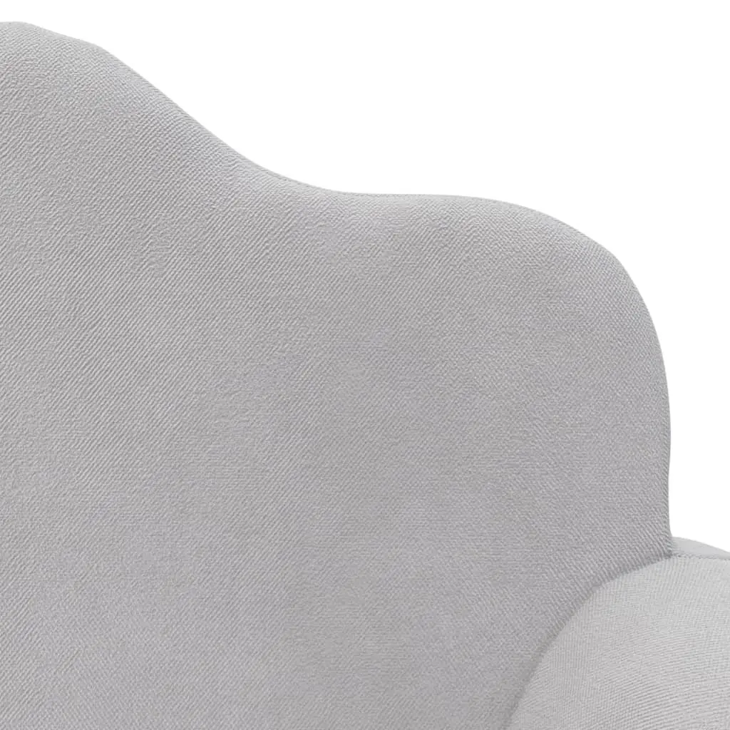 Kids Sofa Bed Light Grey 2-Seater Soft Plush Fold Out Armchair