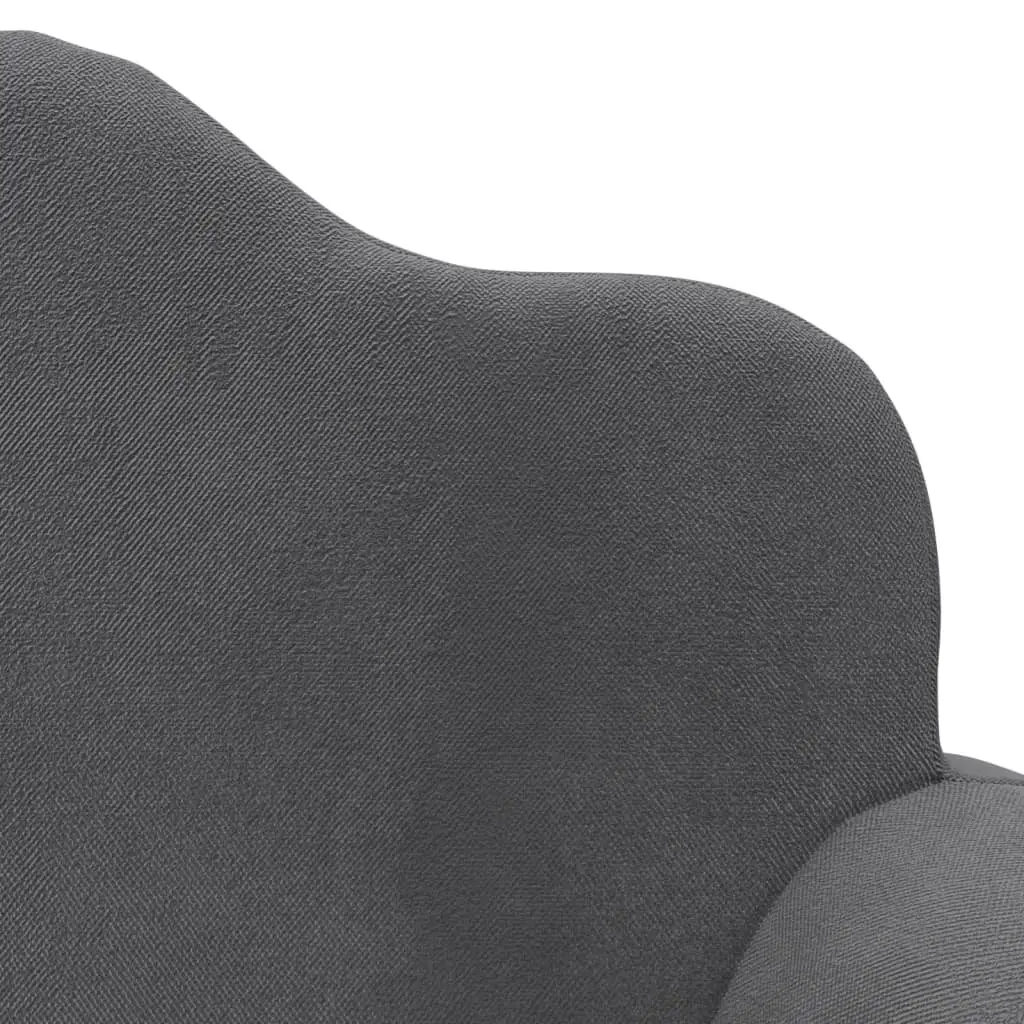 Kids Sofa Bed Anthracite 2-Seater Soft Plush Fold-Out Armchair