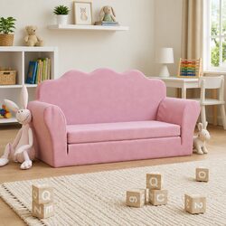 Compact and Stylish Pink Kids Sofa Bed for Small Spaces