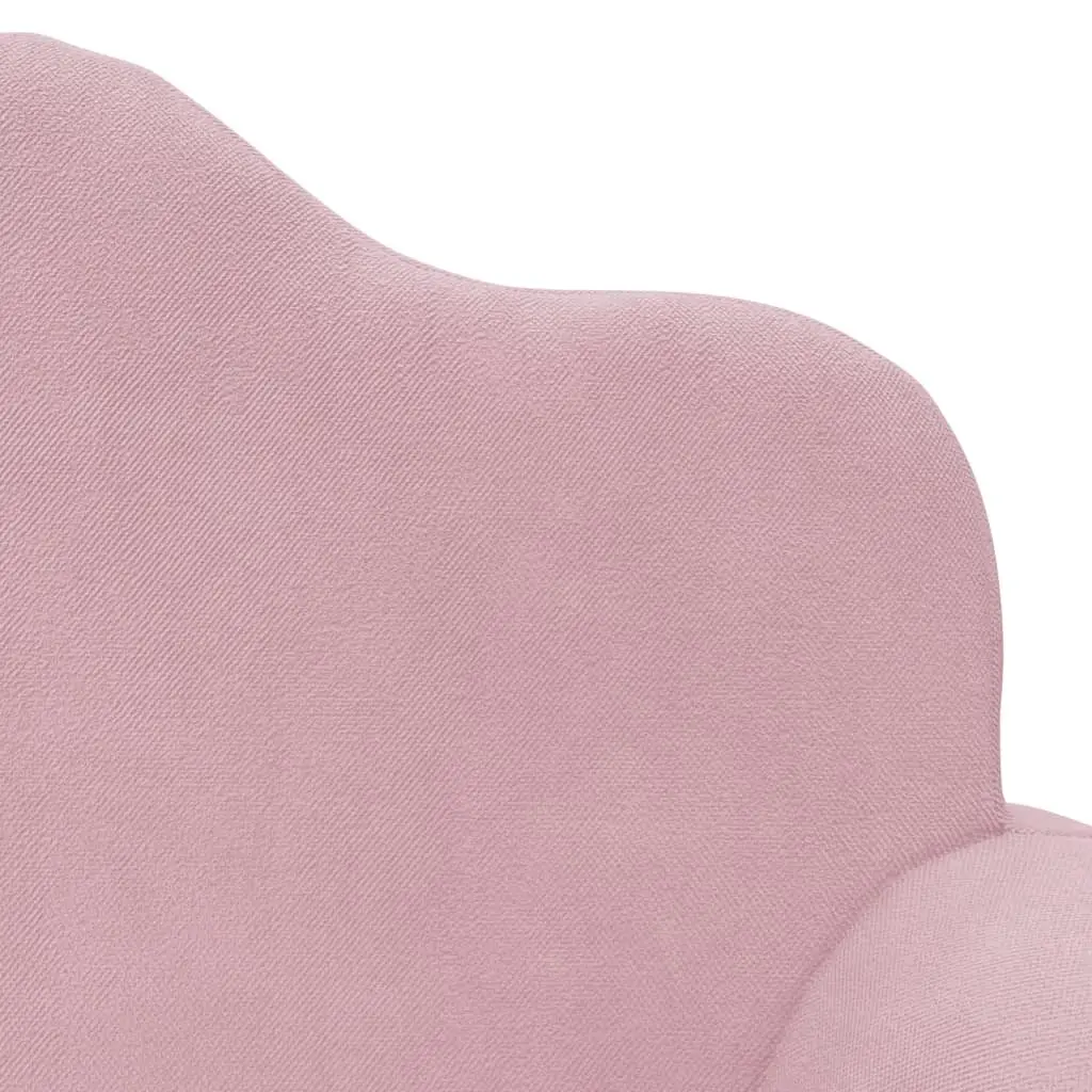 Kids Sofa Bed Pink 2-Seater Soft Plush Folding Armchair