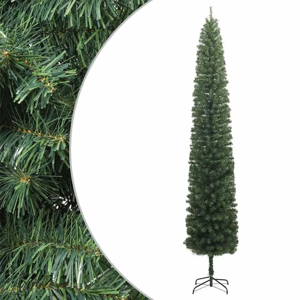 Slim Christmas Tree 270cm Artificial Green with Stand Holiday Decoration Pencil