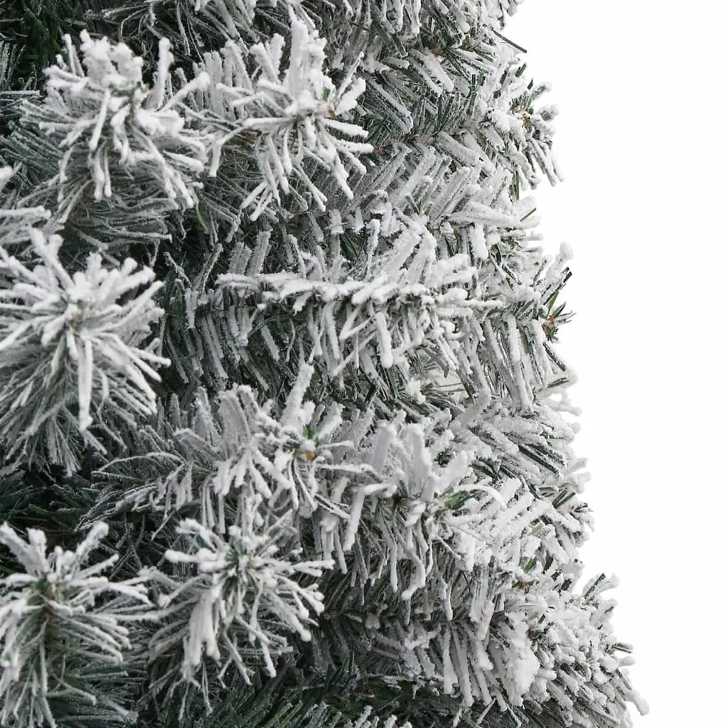 Slim Christmas Tree 270cm White Flocked Snow PVC Stand Holiday Seasonal