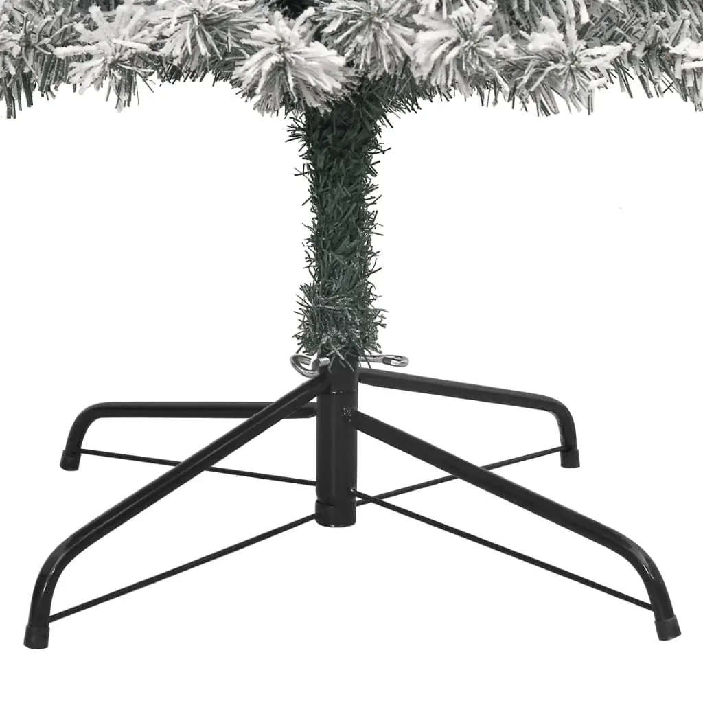 Slim Christmas Tree 270cm White Flocked Snow PVC Stand Holiday Seasonal