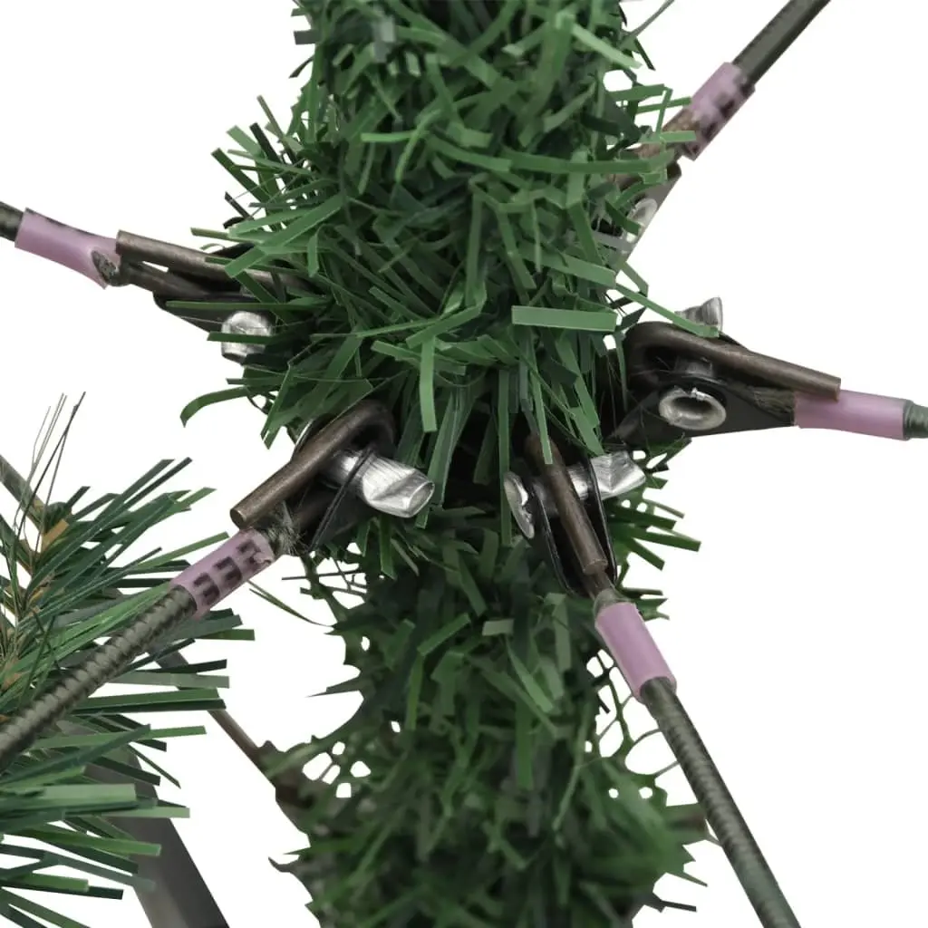 Artificial Christmas Tree Green 150cm Hinged Construction with Pine Cones