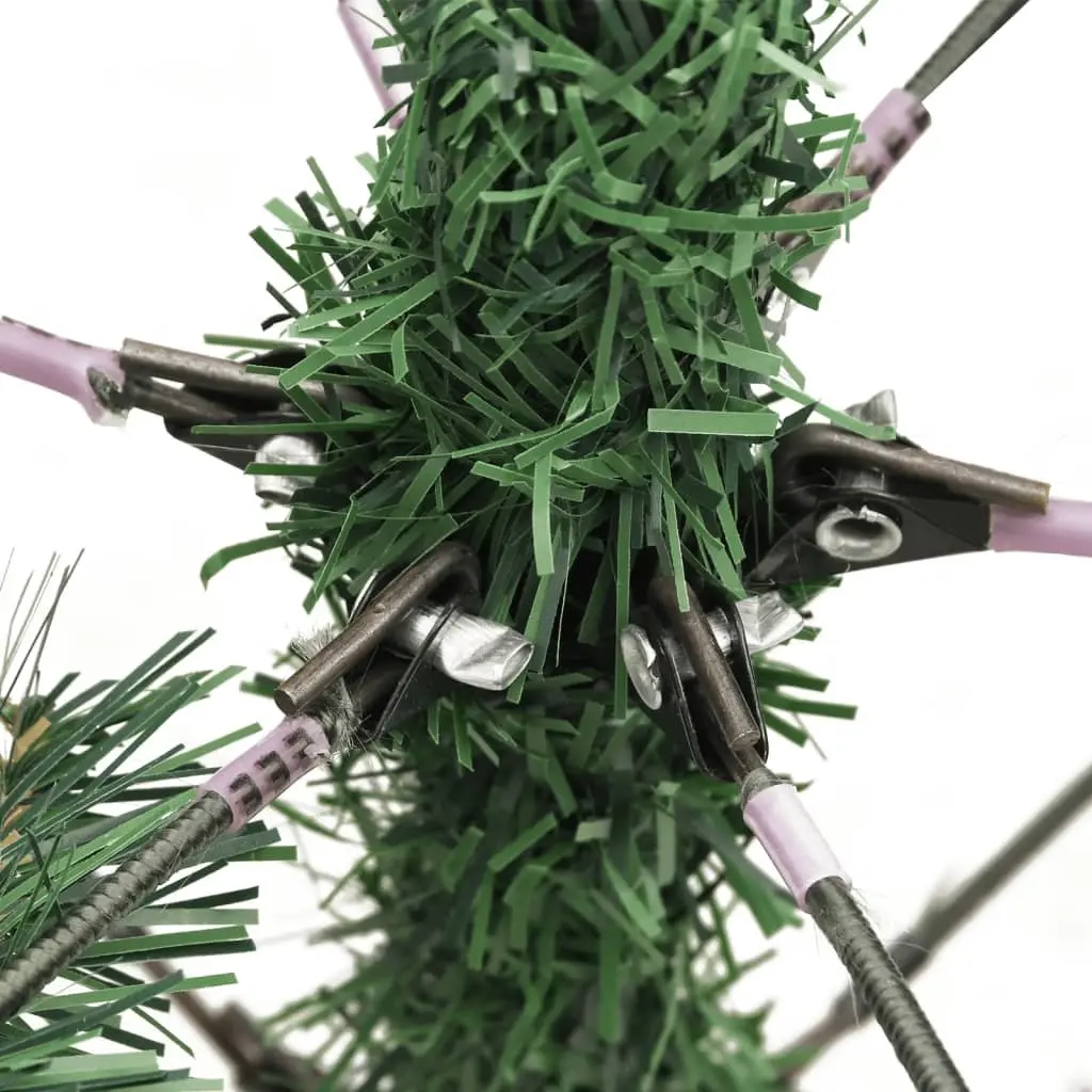 Artificial Christmas Tree Green 150cm Hinged Construction with Cones and Berries