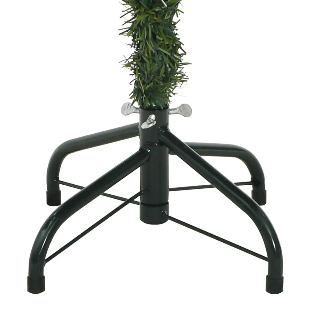 Artificial Hinged Christmas Tree White 150cm Hinged Construction with Cones and Berries