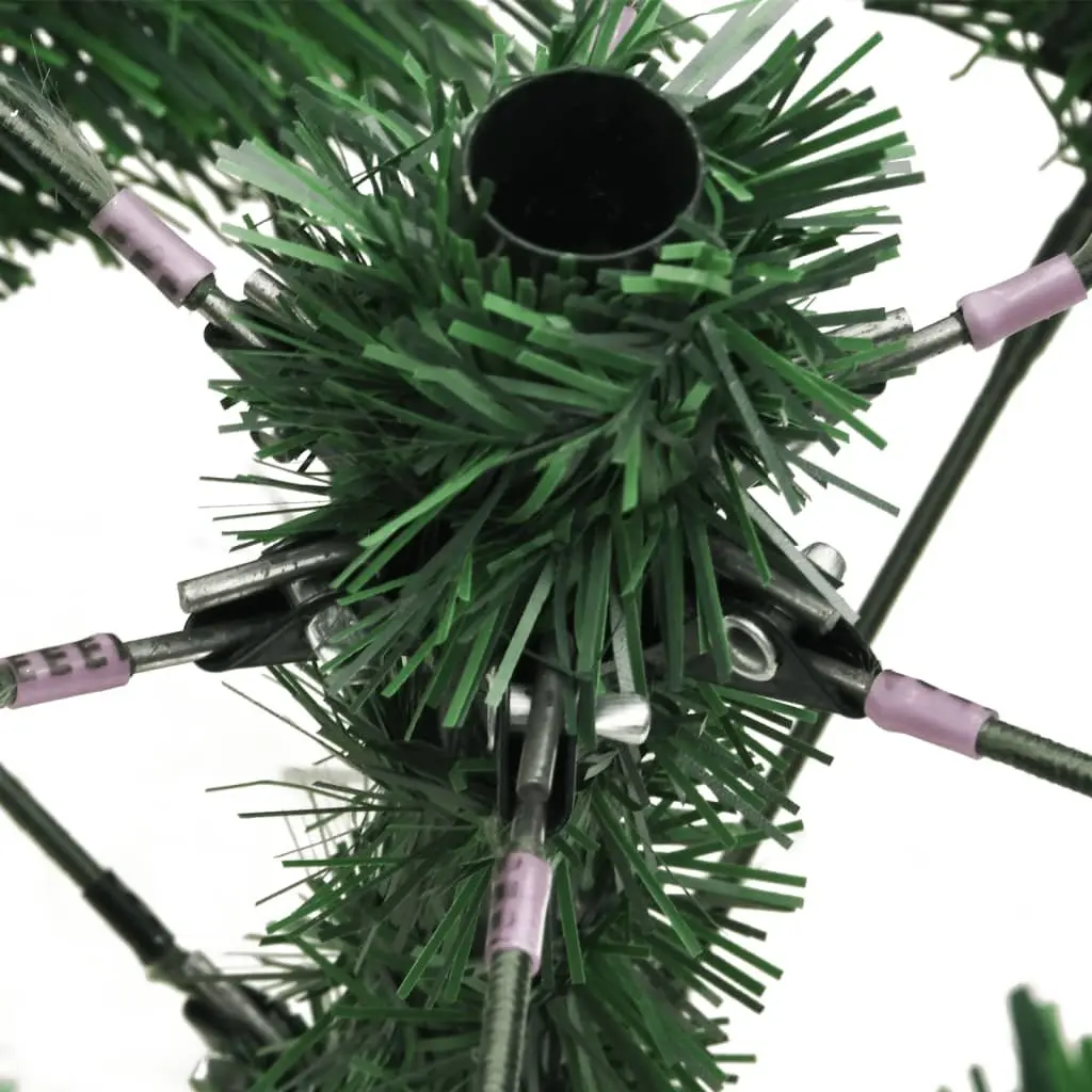 Artificial Christmas Tree White 180cm Hinged Construction with Cones and Berries