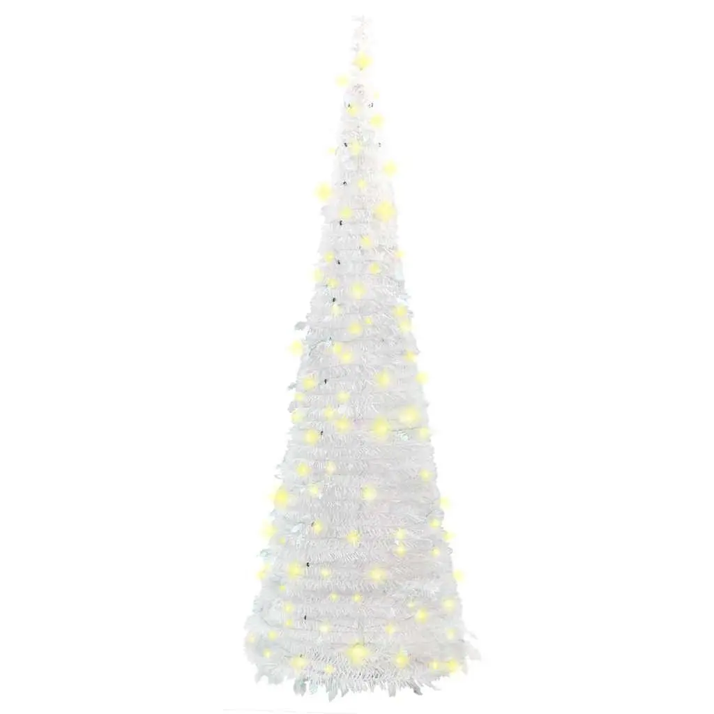 Artificial Christmas Tree White 120cm 50 LEDs 8 Lighting Modes