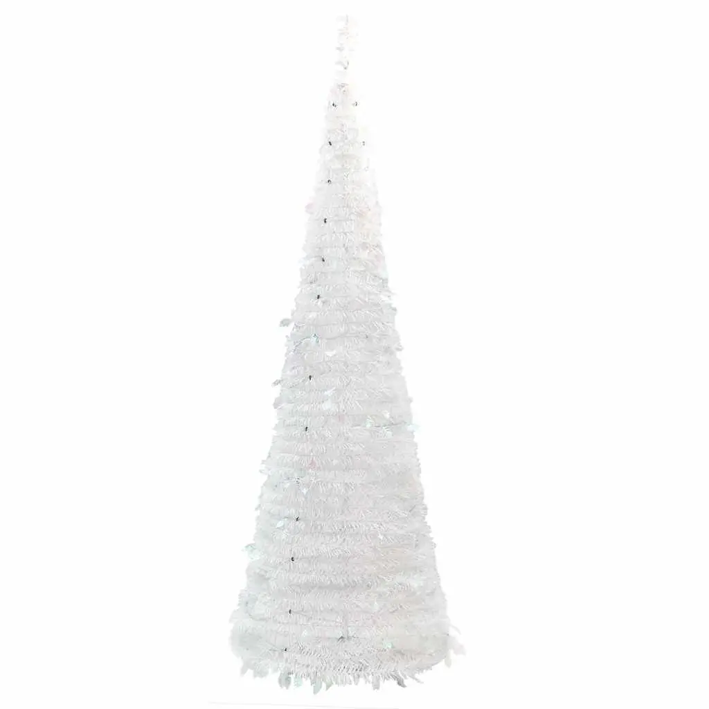 Artificial Christmas Tree White 120cm 50 LEDs 8 Lighting Modes