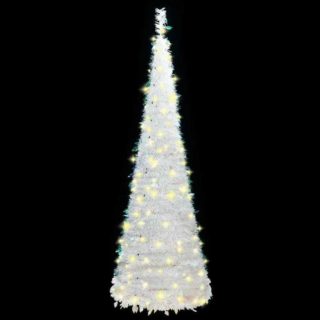 Artificial Christmas Tree White 120cm 50 LEDs 8 Lighting Modes