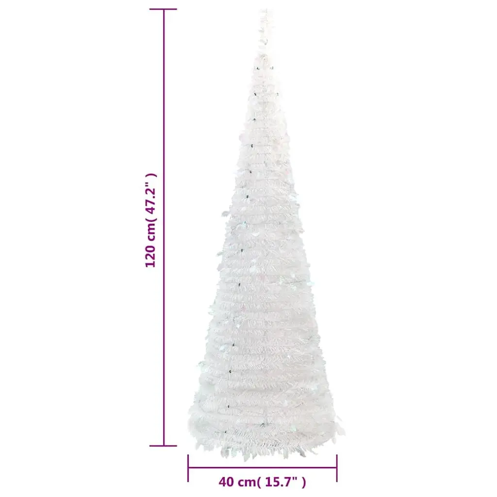 Artificial Christmas Tree White 120cm 50 LEDs 8 Lighting Modes