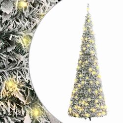 120cm White Flocked Tree with LED Lights