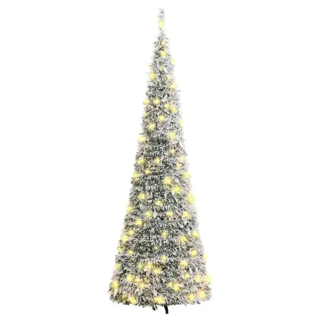 Artificial Christmas Tree White 120cm Flocked Snow 50 LEDs 8 Modes