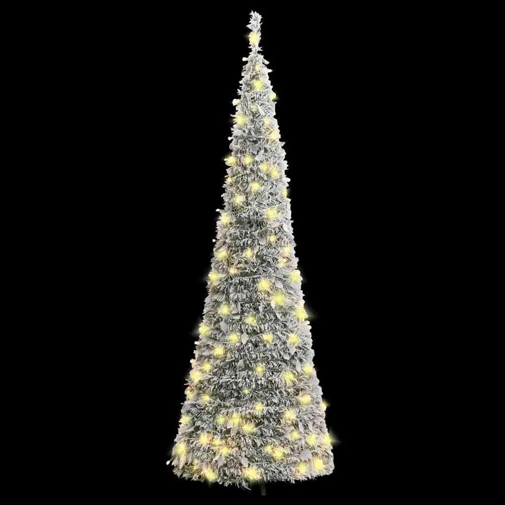 Artificial Christmas Tree White 120cm Flocked Snow 50 LEDs 8 Modes