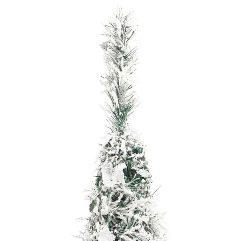 Artificial Christmas Tree White 150cm Flocked Snow with 100 LEDs