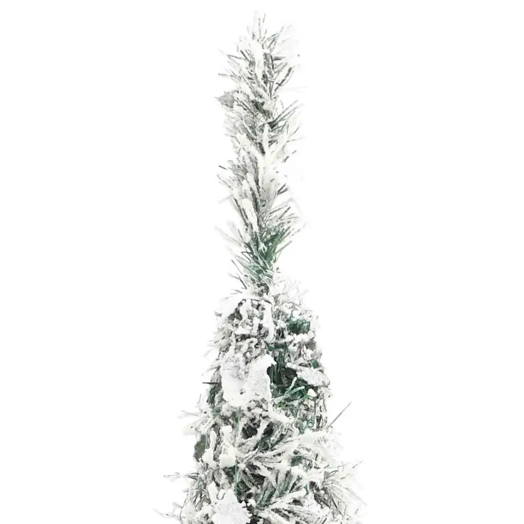 Artificial Christmas Tree White 180cm Flocked Snow 150 LEDs 8 Lighting Modes