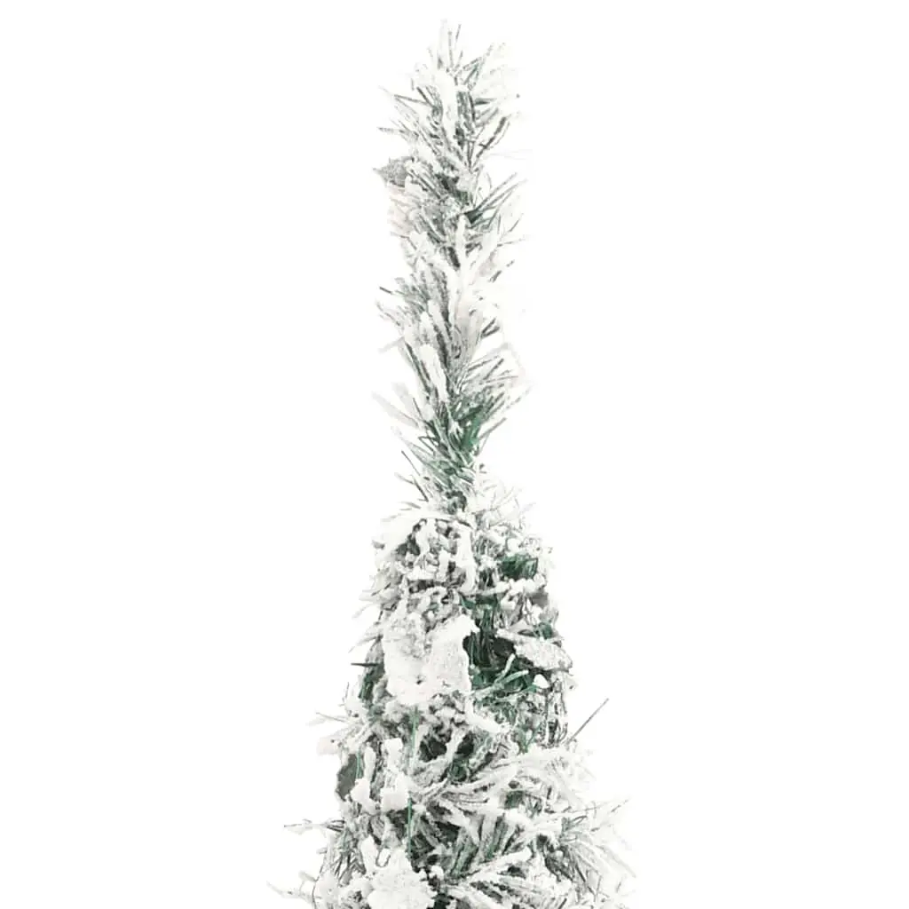 Artificial Christmas Tree White 210cm Flocked Snow 8 Lighting Modes