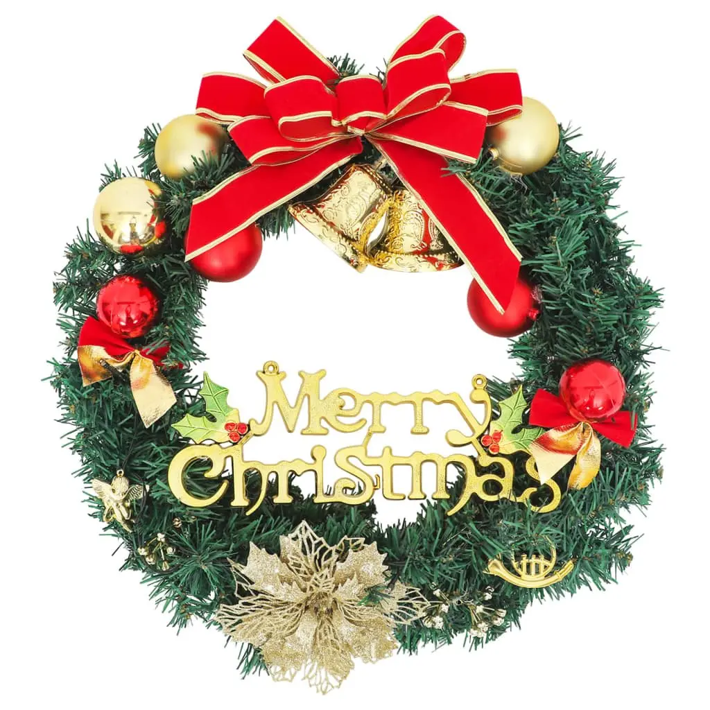 Christmas Wreath Green 30cm LED Lights Holiday Home Decoration