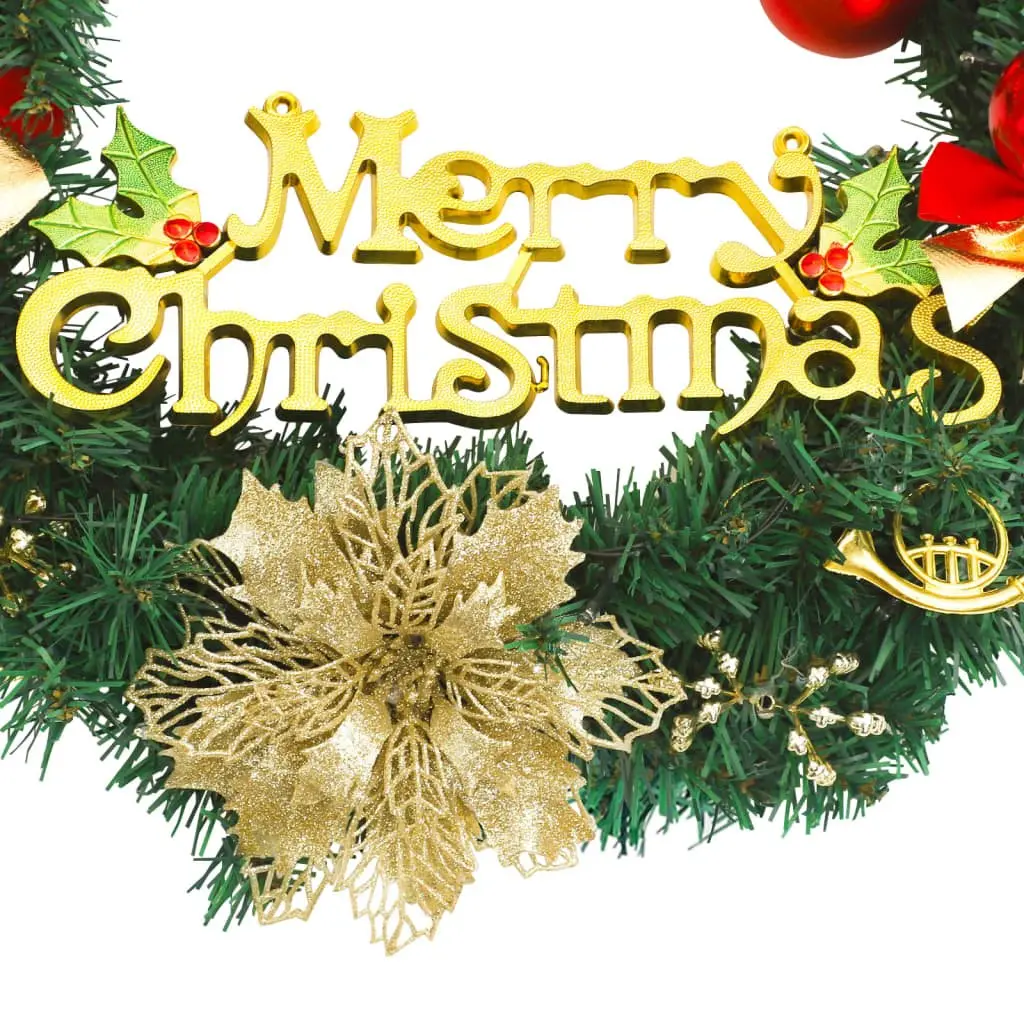 Christmas Wreath Green 30cm LED Lights Holiday Home Decoration