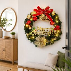 60cm Christmas Wreath with LED Lights - Short and Sweet