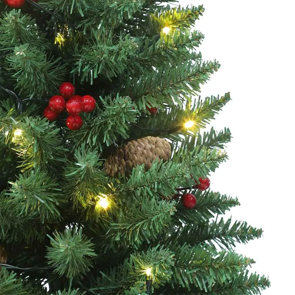 Artificial Christmas Trees Green 120cm LED Lighted 2 Piece Holiday Decoration