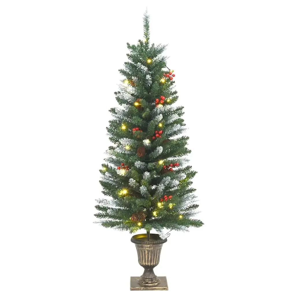 Artificial Christmas Tree Green 120cm with 100 LEDs and 8 Lighting Modes for Holiday Decoration