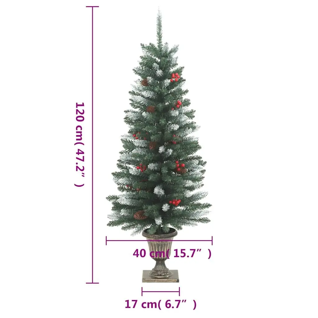 Artificial Christmas Tree Green 120cm with 100 LEDs and 8 Lighting Modes for Holiday Decoration