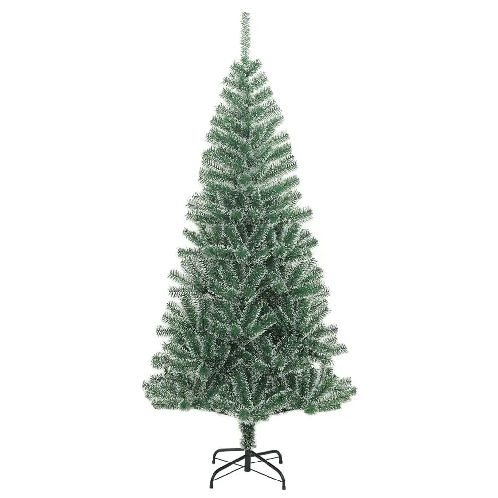 Artificial Christmas Tree 210cm Green Flocked Snow Realistic Holiday Seasonal