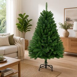 Artificial Hinged Christmas Tree with Stand Green 150cm Holiday Seasonal