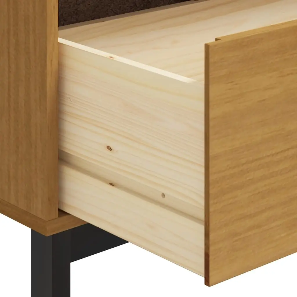 Drawer Cabinet Brown 110x40x80 cm Solid Pine Wood 4 Drawers and 1 Open Compartment Storage Organizer