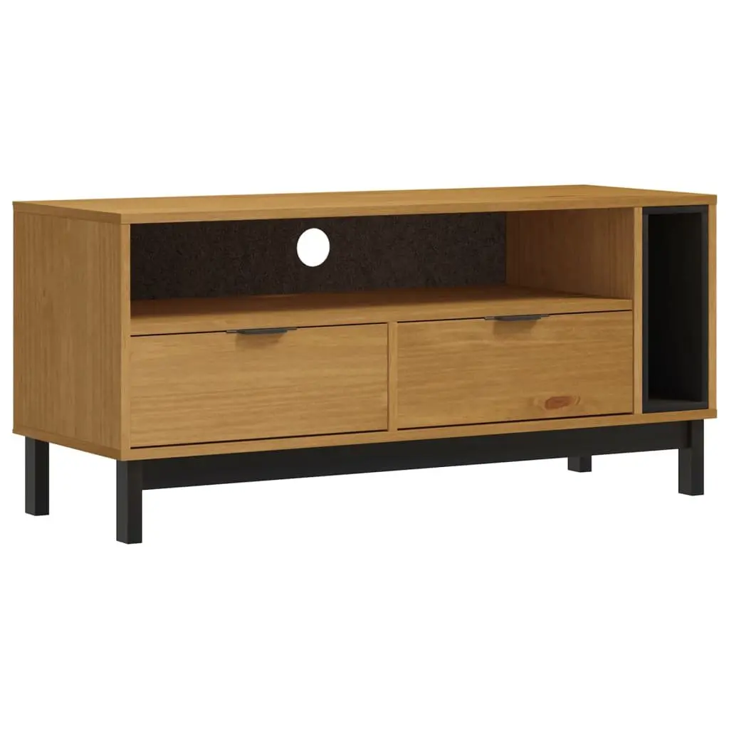 Media Unit 110x40x50 cm in Solid Pine Wood