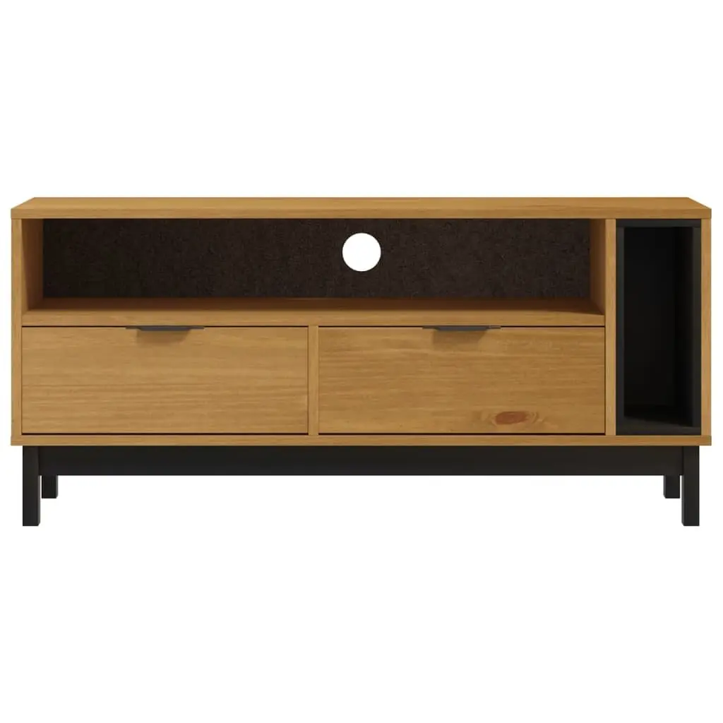 Media Unit 110x40x50 cm in Solid Pine Wood