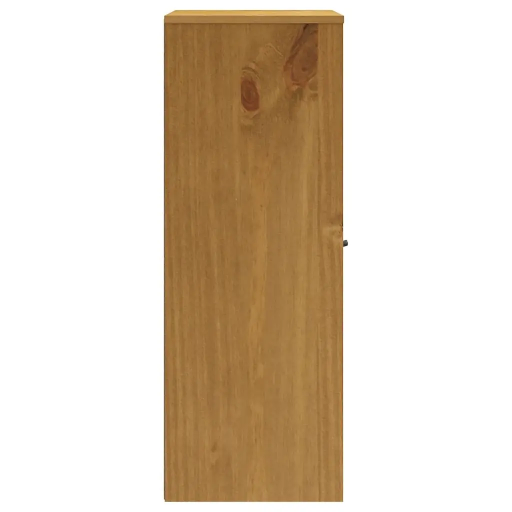 Wooden Highboard Top Cabinet Storage Shelves Living Room Furniture Brown Pine