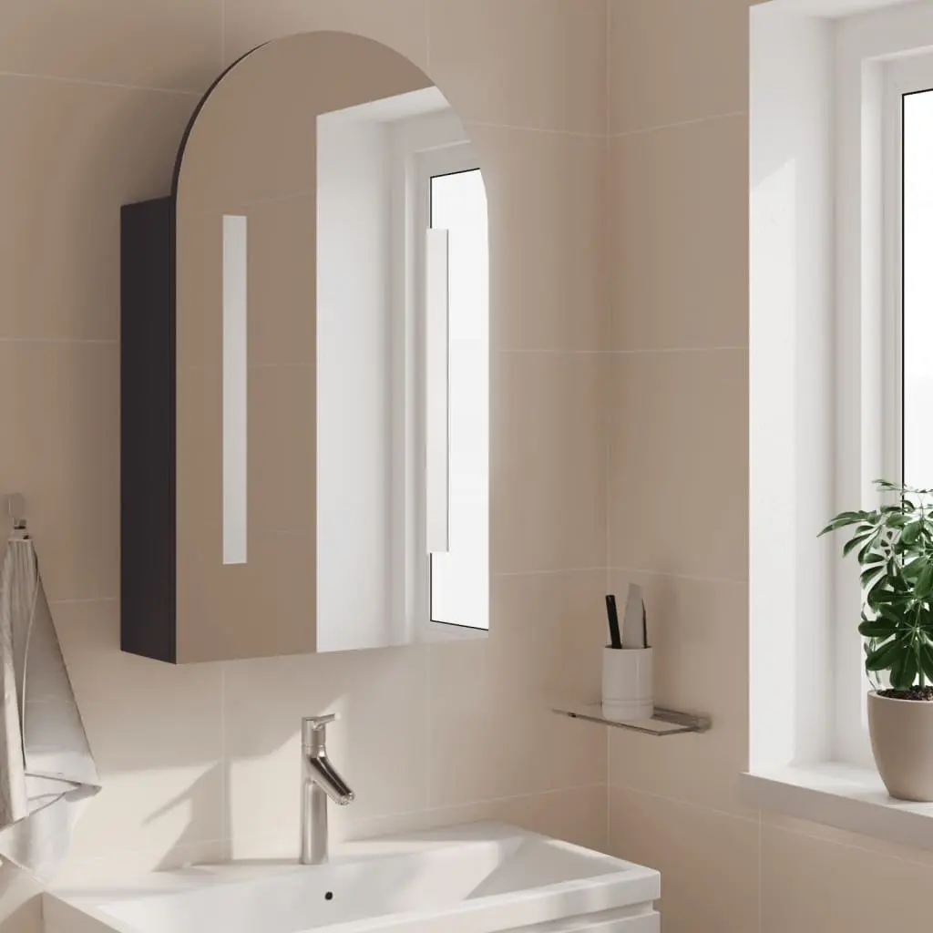 Arched Bathroom Cabinet with LED Light