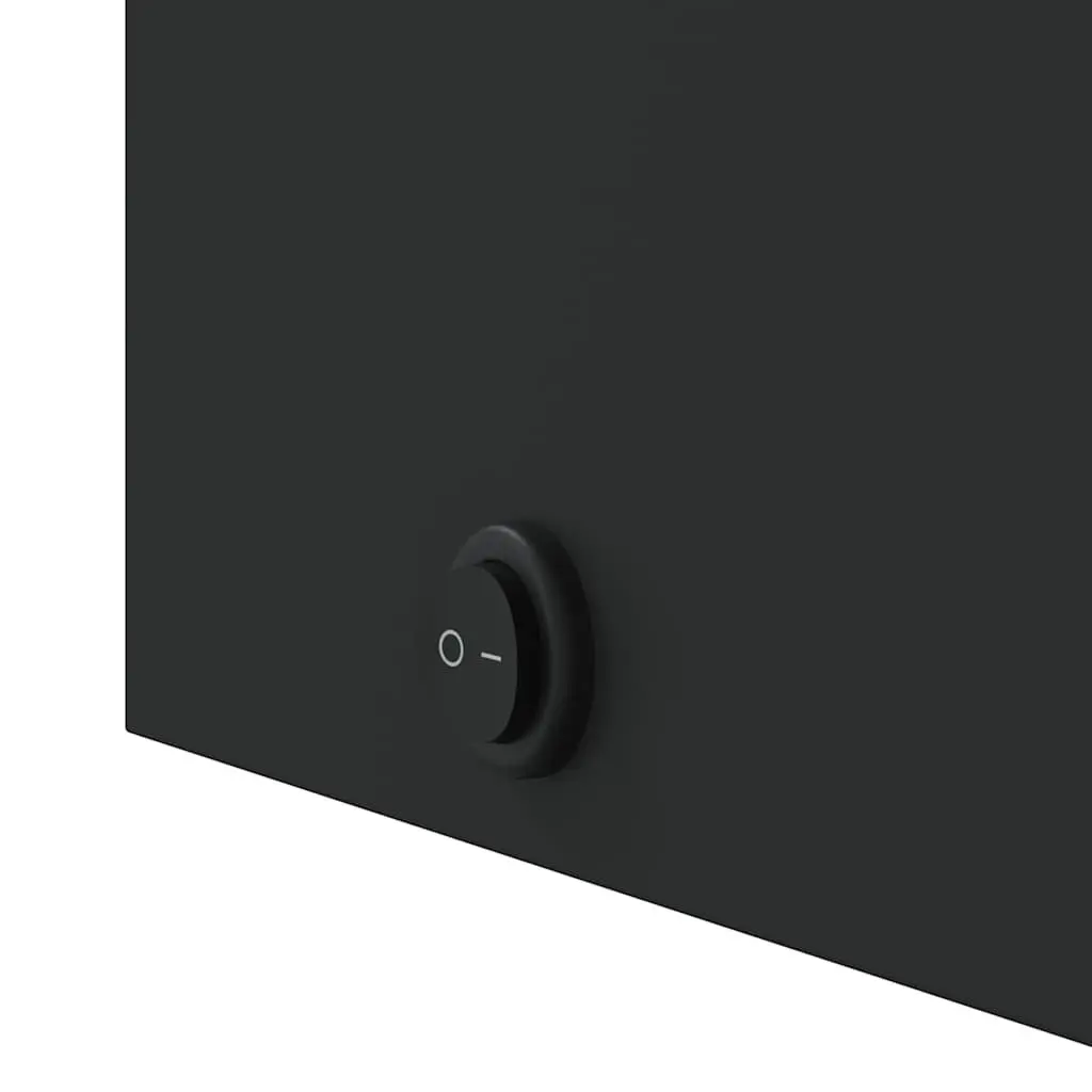 Bathroom Mirror Cabinet with LED Light Arched Wall-Mounted Storage Black