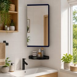 Grey Bathroom Mirror Cabinet