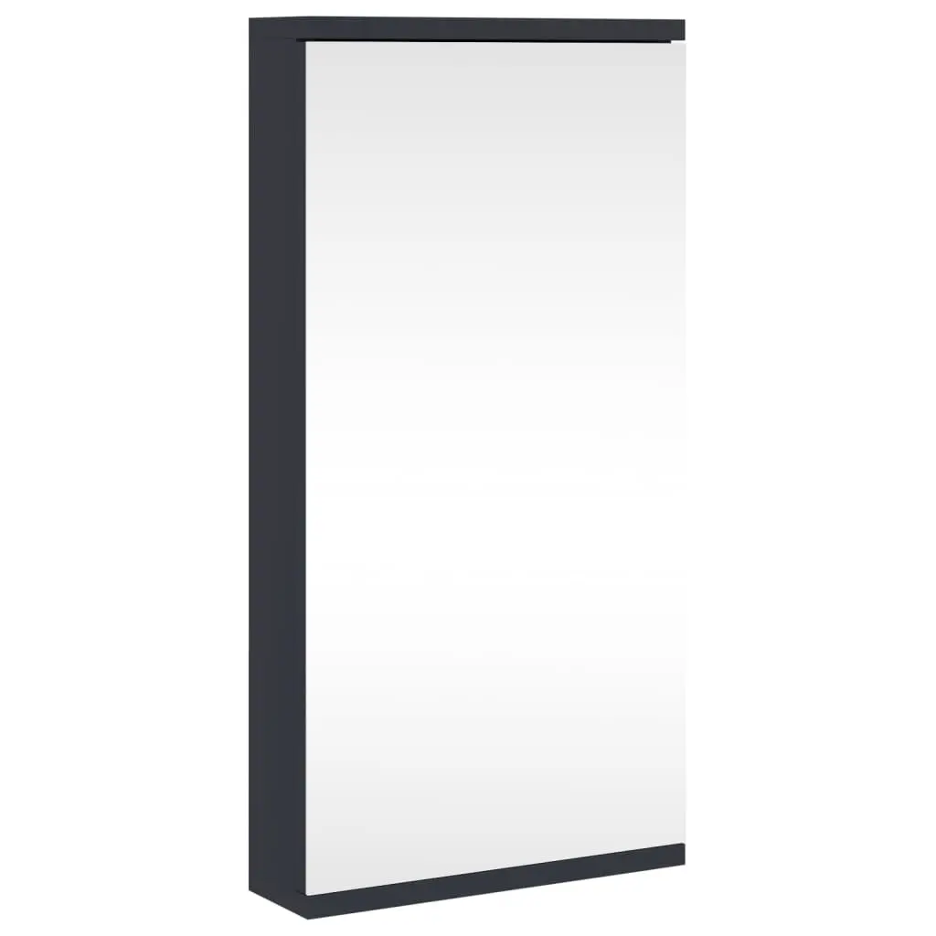 Corner Bathroom Cabinet Grey Wall-Mounted 30x24x60cm with Removable Shelves