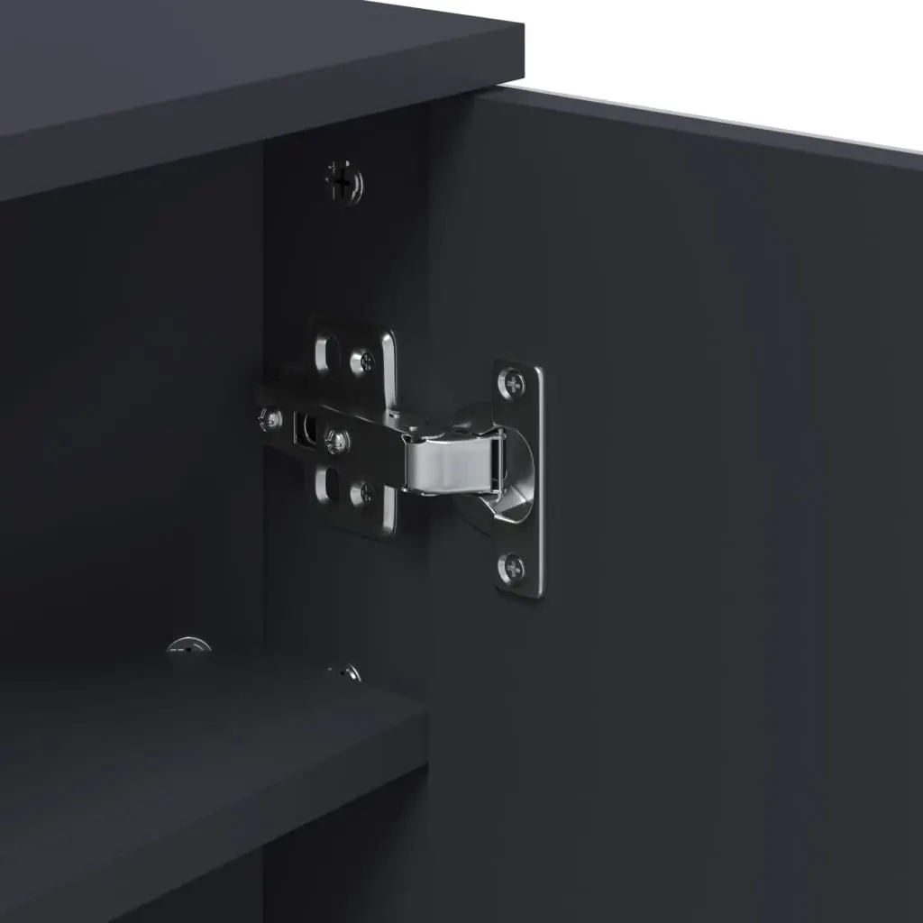 Corner Bathroom Cabinet Grey Wall-Mounted 30x24x60cm with Removable Shelves