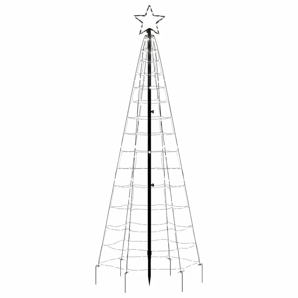 LED Christmas Tree Cold White 180cm 220 Lights 8 Effects Outdoor