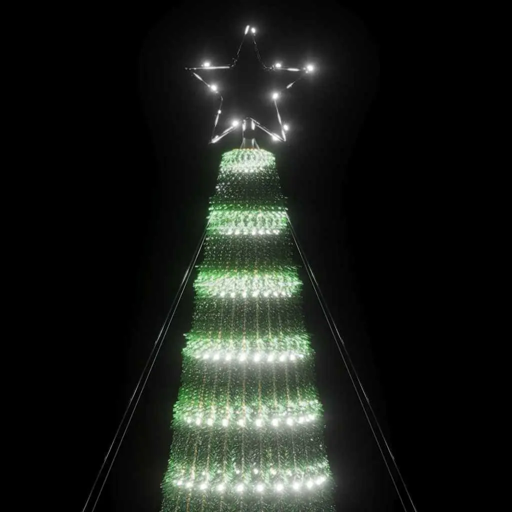 LED Christmas Tree Green 300cm 688 Cold White Lights 8 Dynamic Effects Indoor Outdoor