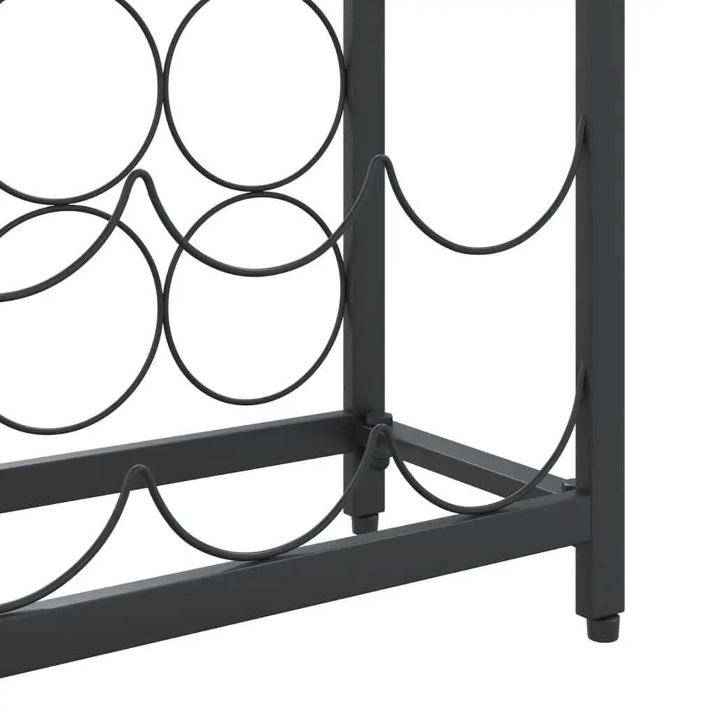 Wine Rack Black Wrought Iron Wall Mount Storage Display for 57 Bottles