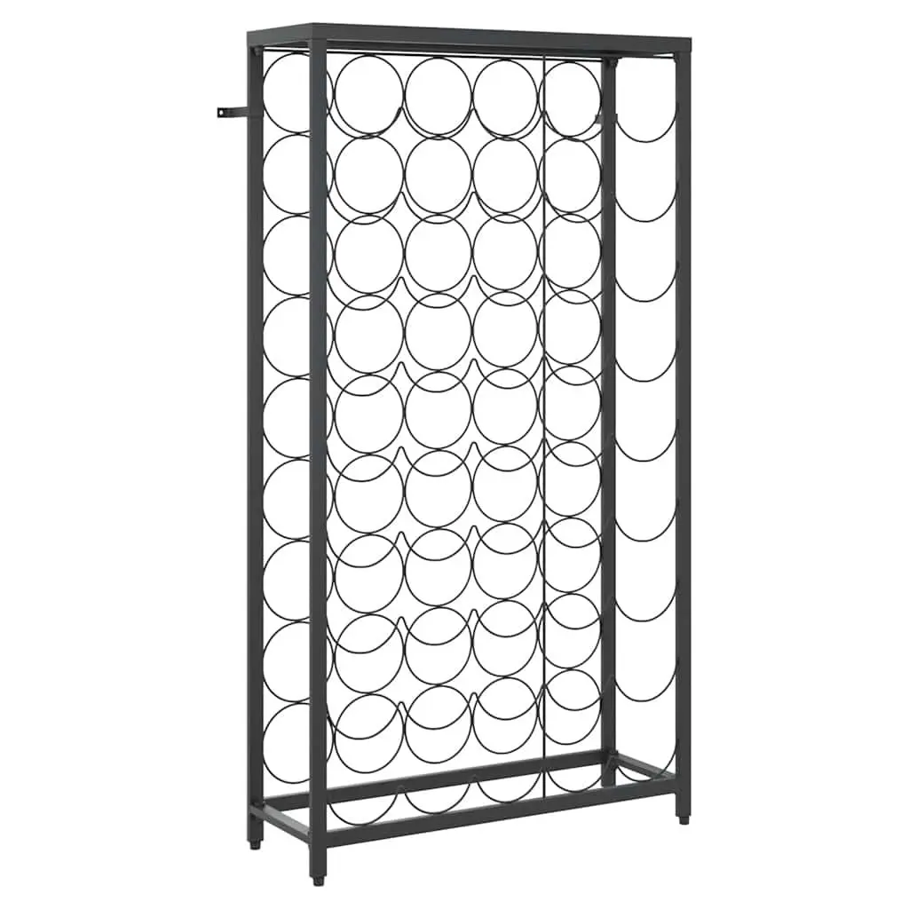 Wine Rack Black Wrought Iron Wall Mount Storage Display for 45 Bottles