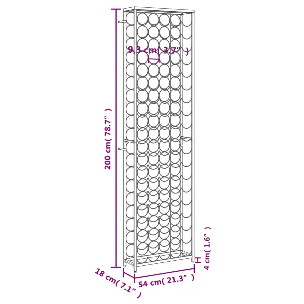 Wall-Mounted Wine Rack Holds 95 Bottles