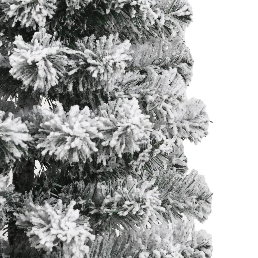 Artificial Hinged Christmas Tree 120cm White Flocked Snow Realistic Holiday