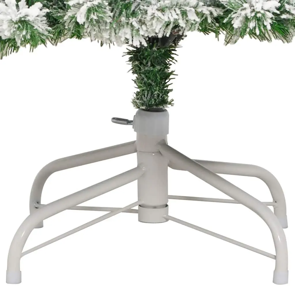 Artificial Hinged Christmas Tree 180cm White Flocked Snow Seasonal Holiday Decor