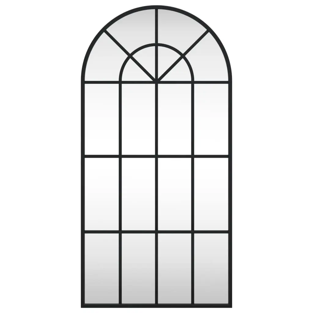 Arch Wall Mirror Black 40x80 cm Iron Frame Bedroom Hallway Living Room Decor